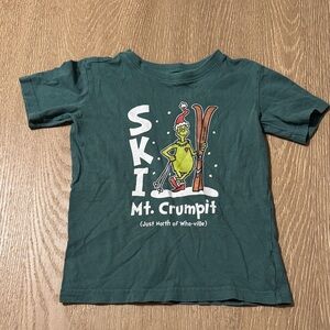 Life Is Good Grinch Ski Mt Crumpit T Shirt Kids XS